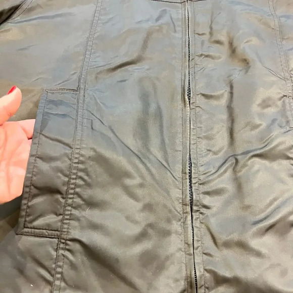 Vintage J.Crew Sherpa Lined Quilted Nylon Chore Jacket Men’s Size XL Insulated - Picture 6 of 6